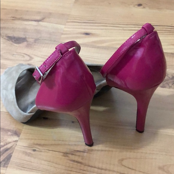 BCBGenerations peep toe shoes size 7 pink/Beige - Picture 3 of 5
